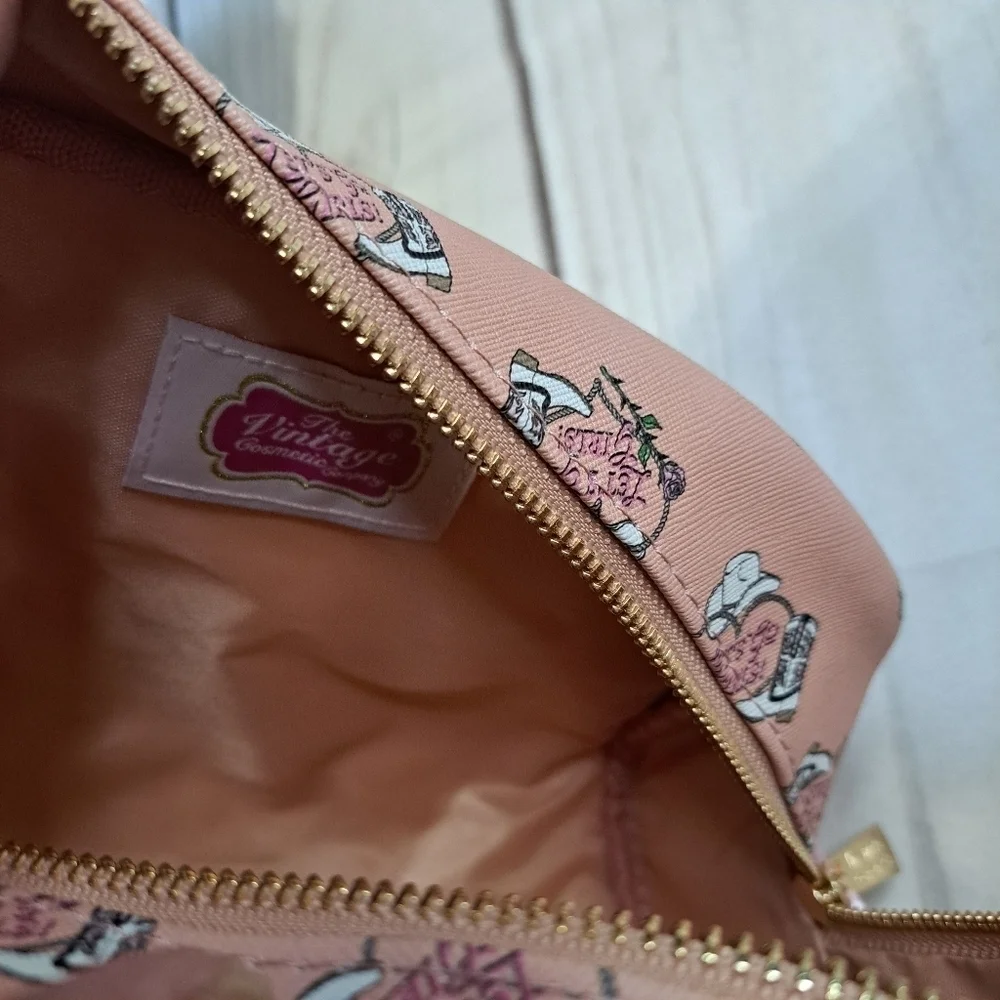 The Vintage Cosmetic Company Lets Go Girls Western Cowgirl Travel Cosmetic Bag